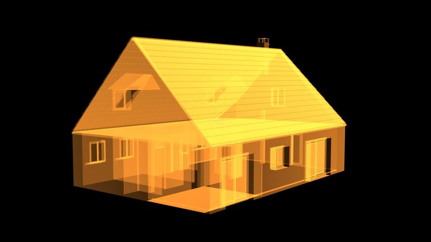 3d立体房屋建模透视旋转