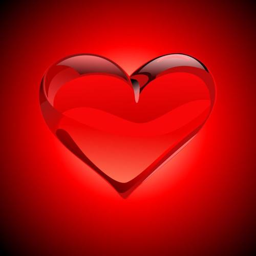 矢量浪漫心形红色节日背景矢量图免费下载-千图网www.