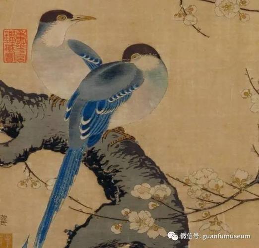 南宋 沈子蕃缂丝梅鹊图轴