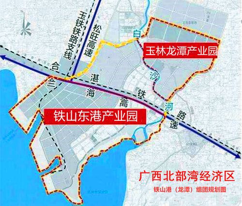 根据空间布局和岸线分区,规划建设南宁,钦(州)防(城港),北海,铁山港