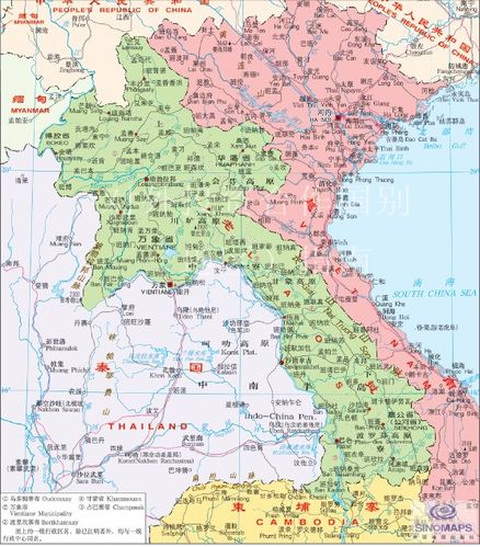 老挝地图-土地招商厂家