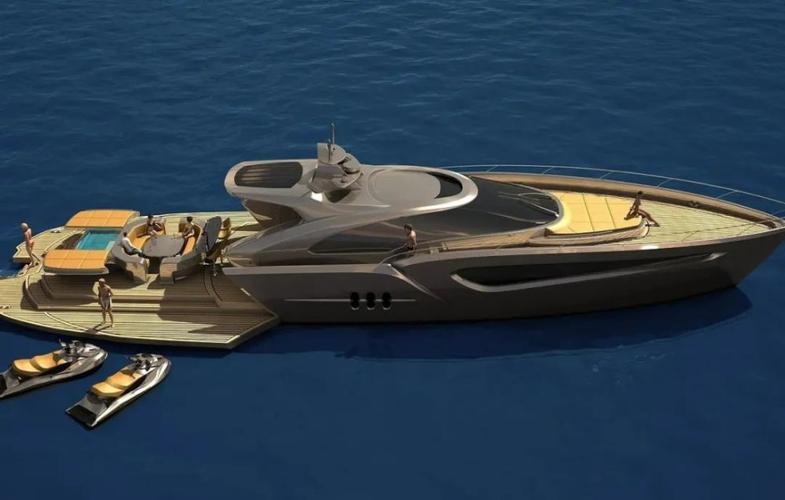 爆炸性海滩甲板!26米派对游艇概念设计