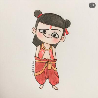 用彩铅画哪吒手抄报 手抄报简单又好看