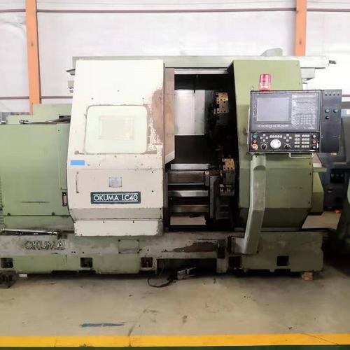 日本进口二手okuma 大隈数控车床数控机床斜轨车床lc40车床双刀塔