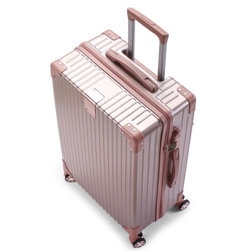 狮闻铝框拉杆箱女万向轮24寸拉杆箱男行李箱男女20寸登机箱复古旅行箱