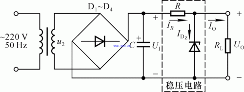 稳压二极管及稳压电路图