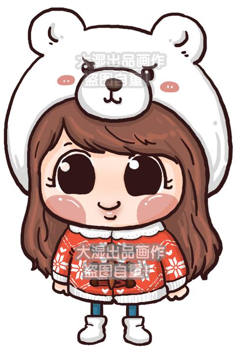 【大湿爱设计】超q头像设计 真人转q版半身全身卡通人物 漫画定制