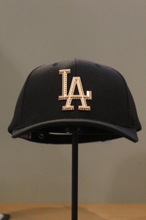 mlb专柜品牌 女士镶钻字母装饰时尚鸭舌帽32cp55711-2 s/m/l/xl码 %5