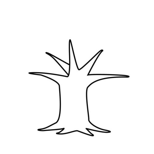 树干简笔画画法步骤教程 树干怎么画?