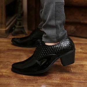 男士高跟尖头皮鞋英伦白色男鞋子正装皮鞋婚鞋新郎皮鞋影楼鞋高跟