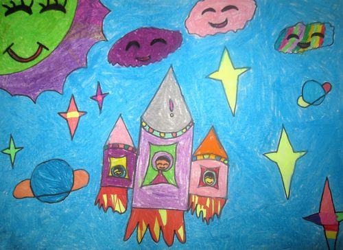 少儿书画作品-《梦想》/儿童书画作品《梦想》欣赏