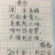 20190123春怨唐金昌绪