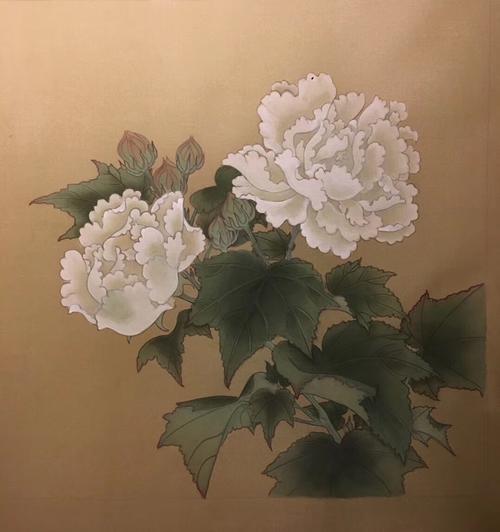 我的绢本工笔画