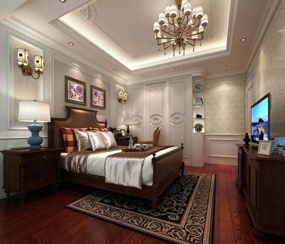 欧式卧室吊顶效果图   