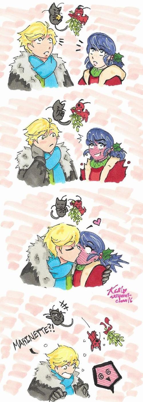 瓢虫雷迪和黑猫诺儿 爱情,漫画,蒙面,四格,真面目,魔法