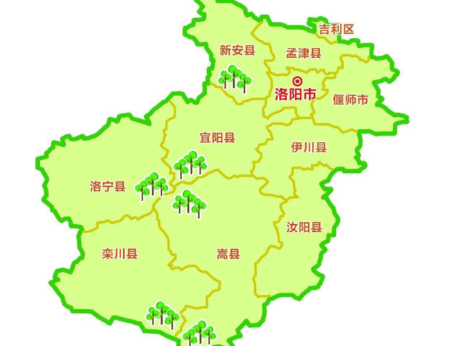 河南洛阳市的9县6区都是哪.