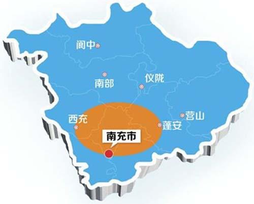 南充地图