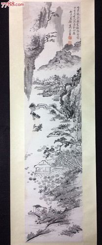 晚清画家吴滔水墨山水国画真迹