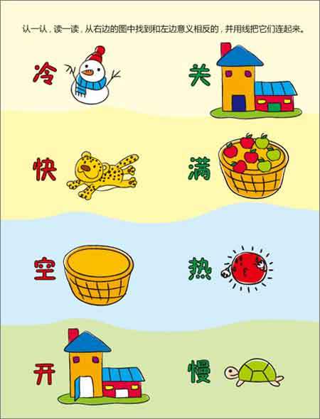 相反的事物简笔画