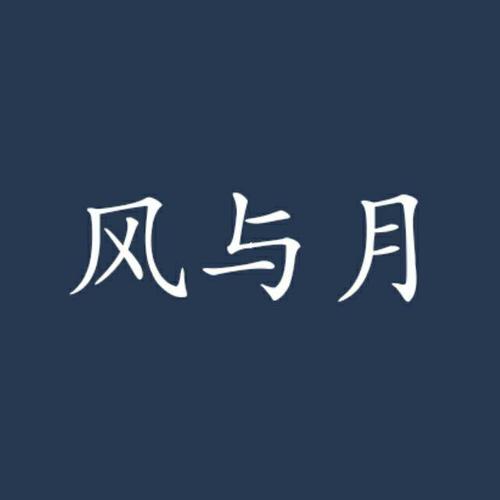 谁给我设计个微信头像,纯文字也行"风与月"