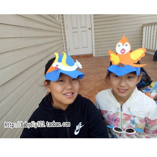 寒号鸟头套喜鹊头饰道具儿童表演黄鹂鸟幼儿园装扮小动物头套帽子