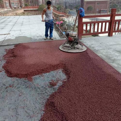 四川露骨透水混凝土 彩色混凝土 透水地坪 地坪材料厂家 地坪施工