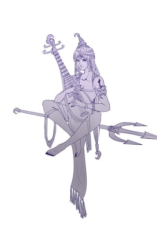 摸了一只弹琵琶的蝎子精·····&