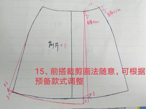 不规则a字裙【裁剪教程】