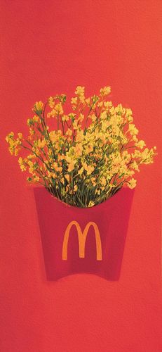 有没有红色系的简单一点的手机壁纸