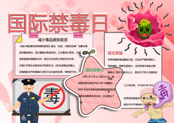 国际禁毒日设立宗旨word手抄报.docx 1页