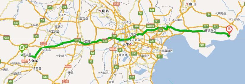 0公里 途经:京环线,s364 起点:满城镇政府 从满城镇政府到西环路,行驶