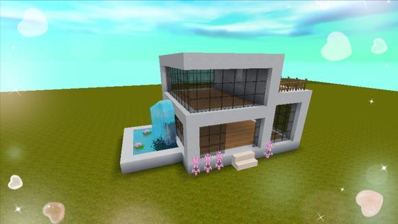 迷你世界:"唯美双层小别墅"制作教程!自带露天阳台和爬梯!