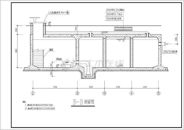 某400立方米矩形消防水池和泵房结构施工图