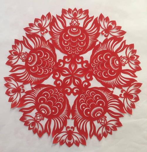 民间艺术乔绍升剪纸团花作品