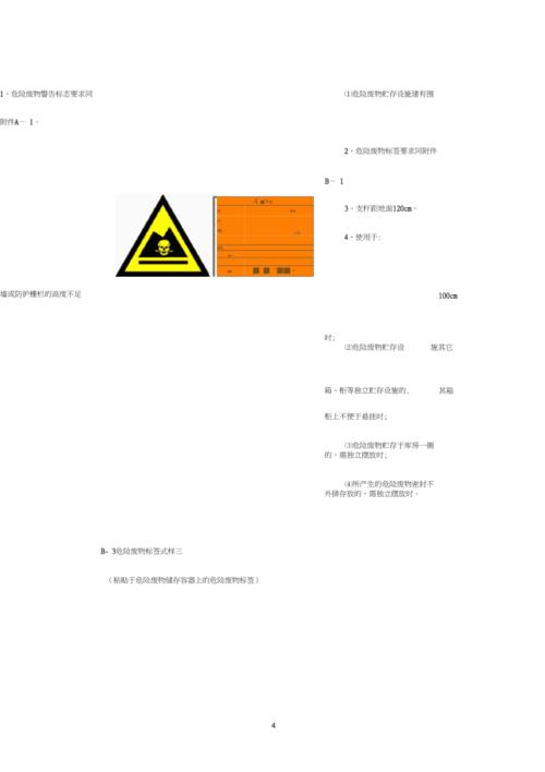 危险废物标志牌式样