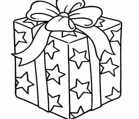 礼物盒盖子简笔画