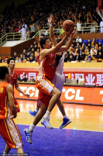 王治郅带球上篮