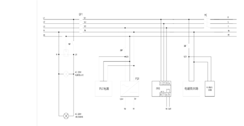3层7车位升降横移类立体车库电气原理图