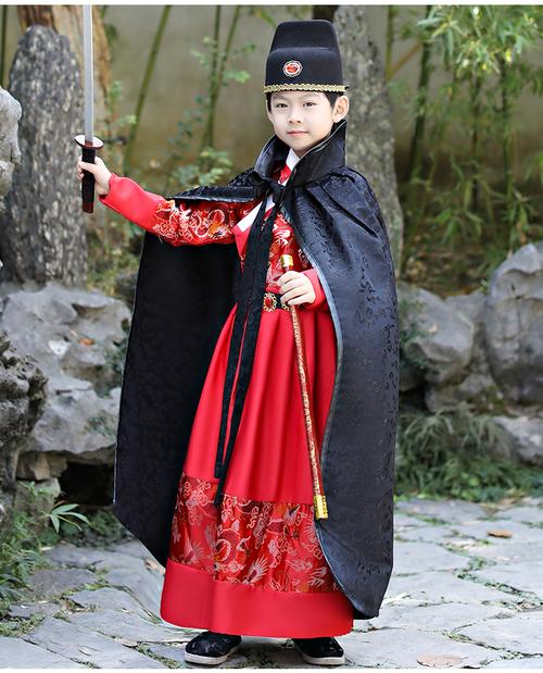 儿童古装男锦衣卫飞鱼服明制男童古装小男孩侠客中国风汉服唐装秋冬