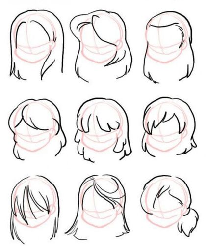 24款女生发型的画法女生的头发怎么画简单示范