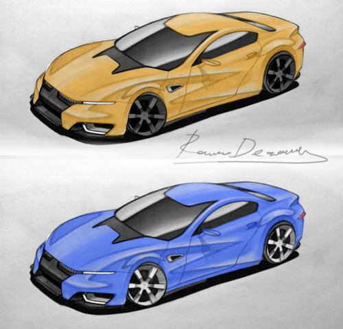 【汽车手绘】超赞赛车手绘~ 点我头像欣赏更多手绘