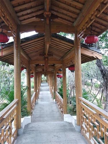 景区木长廊厂家 防腐木材批发