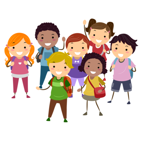 肤色不同种族不同的小朋友卡通手绘
