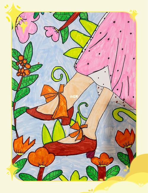 学生作品 【脚下的春天】_美术_春天去哪玩_少儿美术_文化_绘画