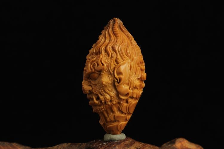 金凤凰橄榄核雕单核籽子苏工名家刘友强本工魔佛一念之间纯手工22_7折