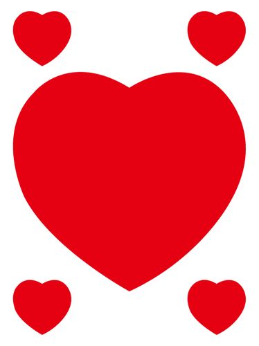 活动装饰爱心标签 爱情桃心形儿童奖励贴纸 爱心贴画