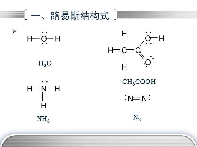 文档网 所有分类 共价键理论ppt  共价键理论 一,路易斯结构式 h . o.