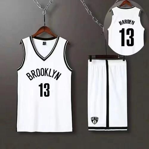 蓝网队球衣欧文11号杜兰特7号哈登13号运动休闲篮球服男支持定制拼团