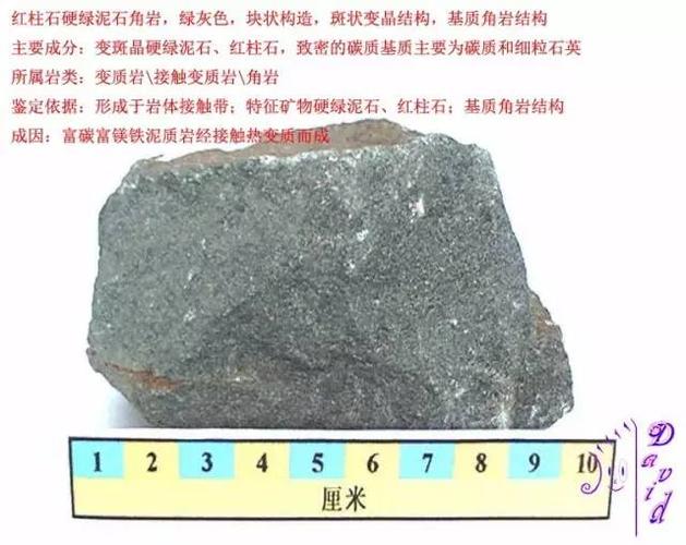 1 粗面岩2 黑曜岩 辉石 安山岩 火山角砾岩 角闪安山岩 熔结凝灰岩3