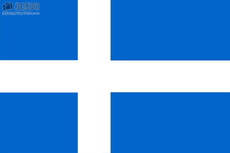 蓝色背景白色十字架